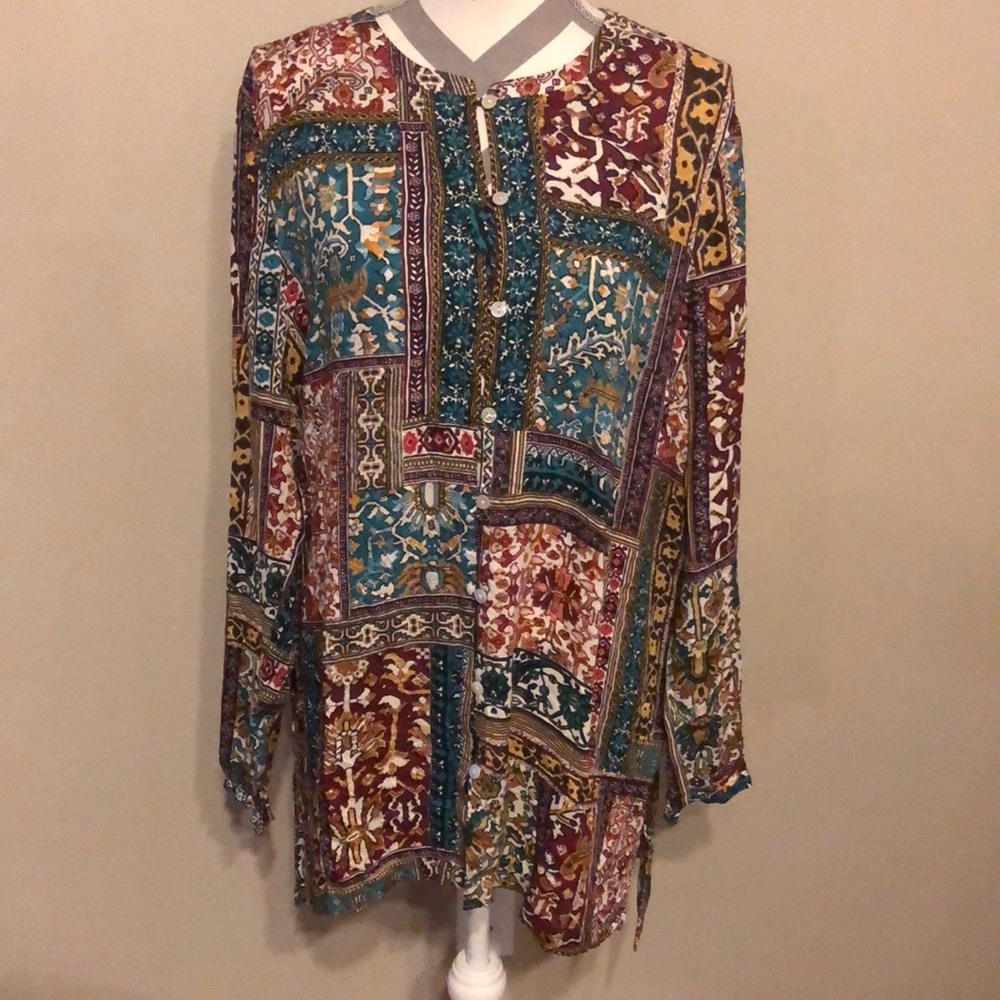 Beautiful J. Jill patchwork tunic sz XL